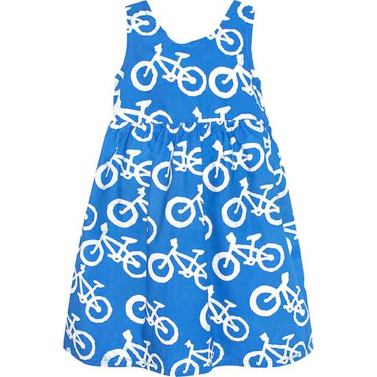 Girls Sundress - Bikes Blue Girls Sundress - Bikes Blue