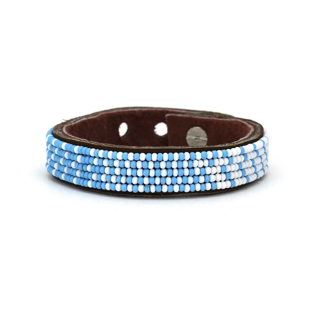 Perlenarmband - Ombre Blau - S/M/L