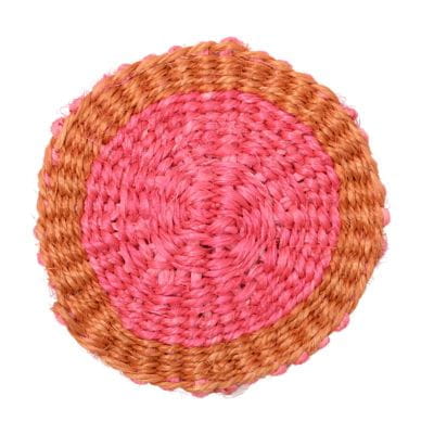 Sisal Untersetzer Glasuntersetzer Pink Orange geflochten rund The Basket Room Sisal Untersetzer Glasuntersetzer Pink Orange geflochten rund The Basket Room