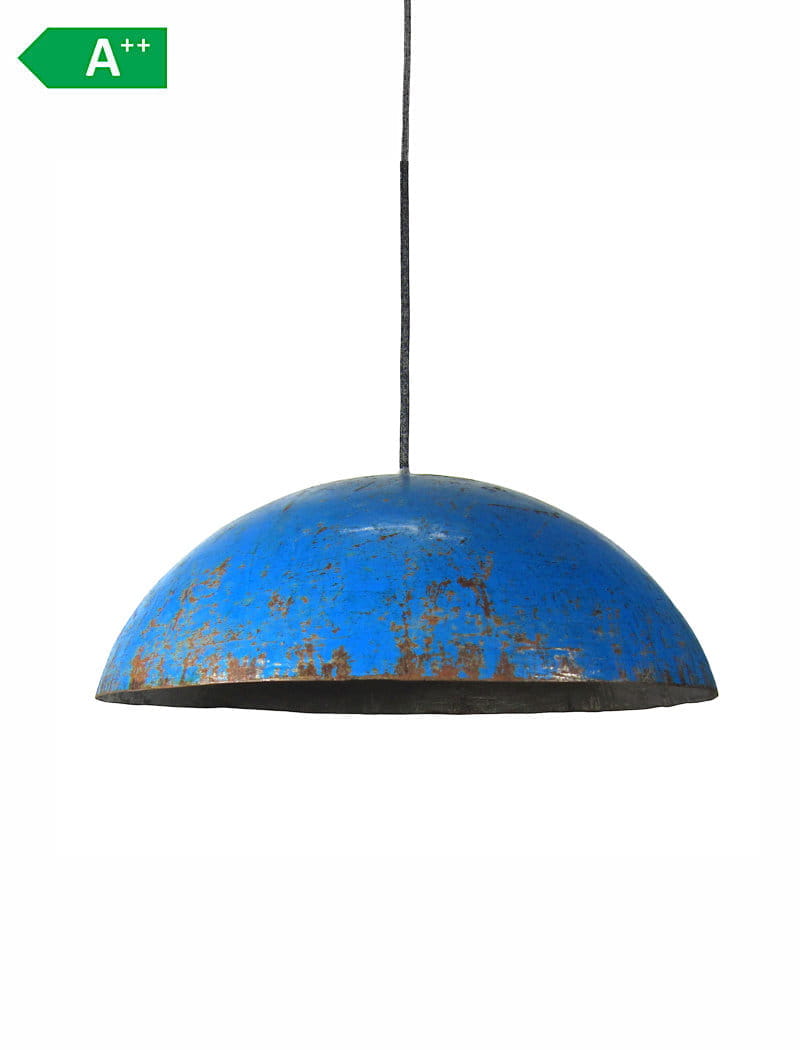 Upcycling Deckenlampe - Ölfass L - Blau