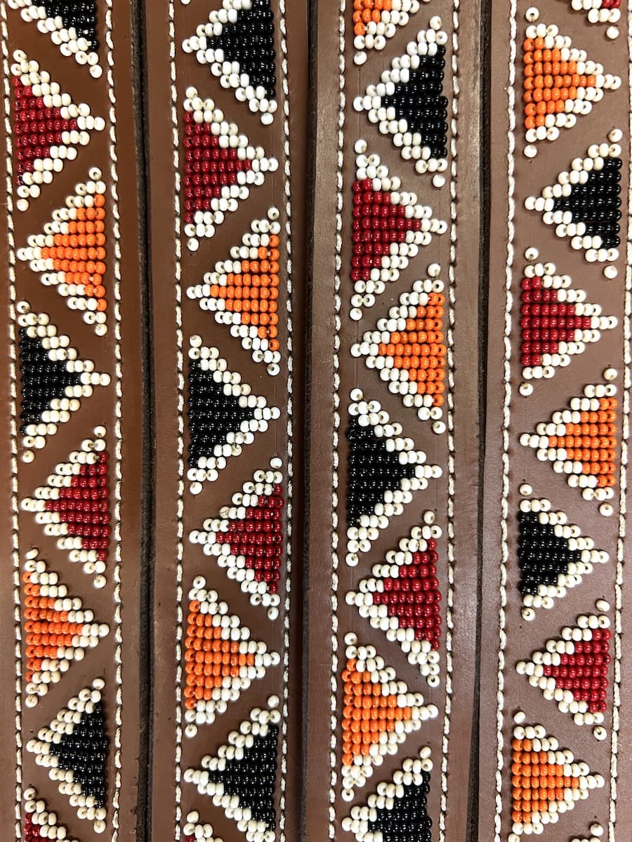 Massai Ledergürtel - Bukusu - Unisex Massai Ledergürtel - Bukusu - Unisex