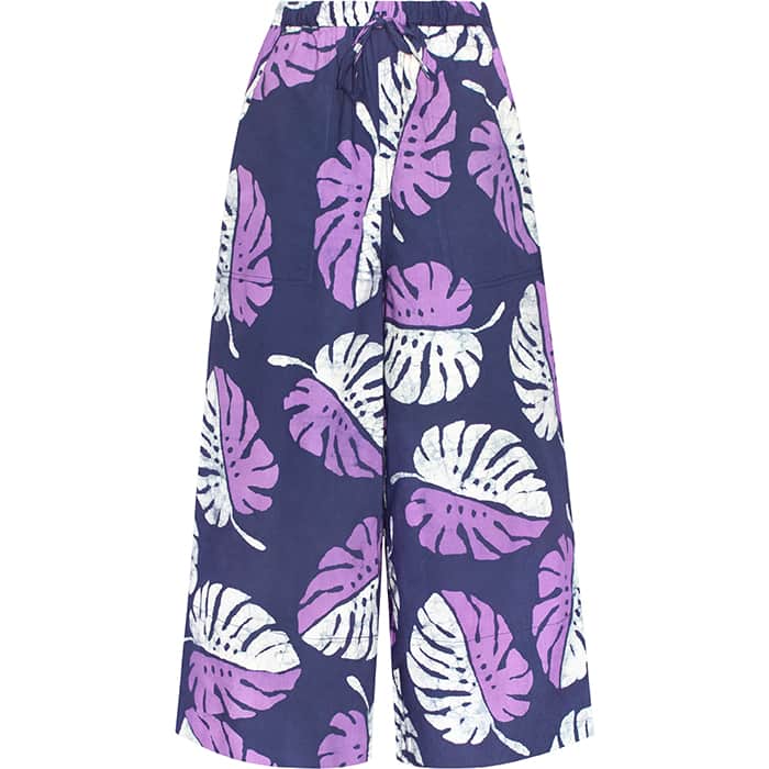 Bio Hose Crop - Monstera Purple - Lila Bio Hose Crop - Monstera Purple - Lila