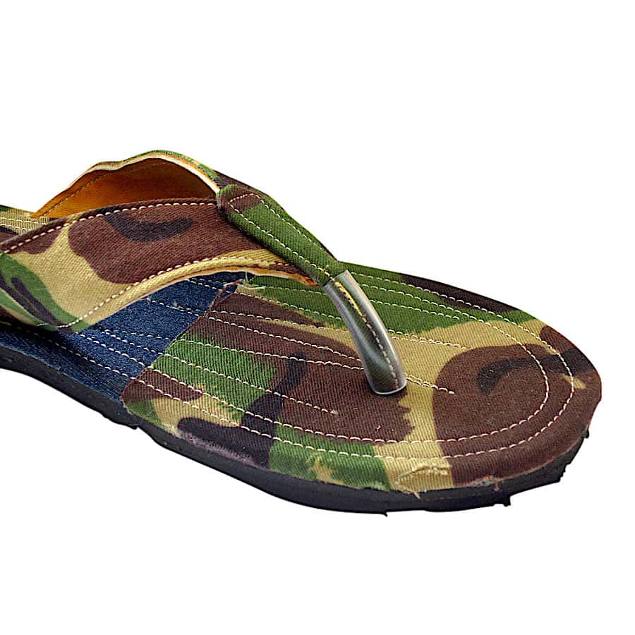 Upcycling Sandalen - Dawa - Camouflage