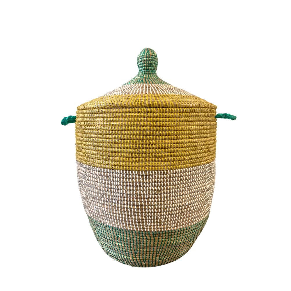 Wäschekorb Senegal L - Bold Stripes - Grün/Gelb Wäschekorb Senegal L - Bold Stripes - Grün/Gelb