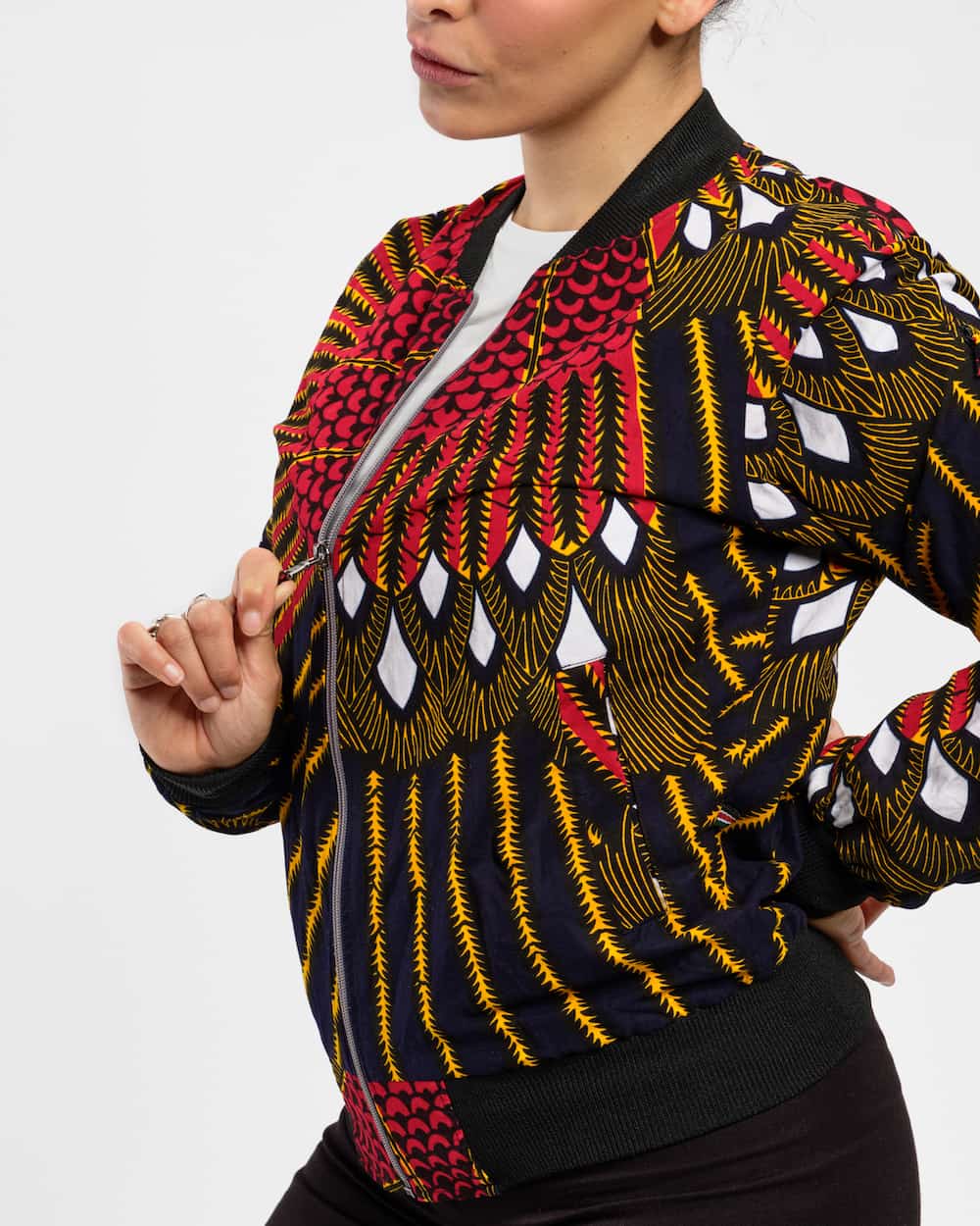 Bomberjacke Kitenge - Lulu - Unisex Bomberjacke Kitenge - Lulu - Unisex
