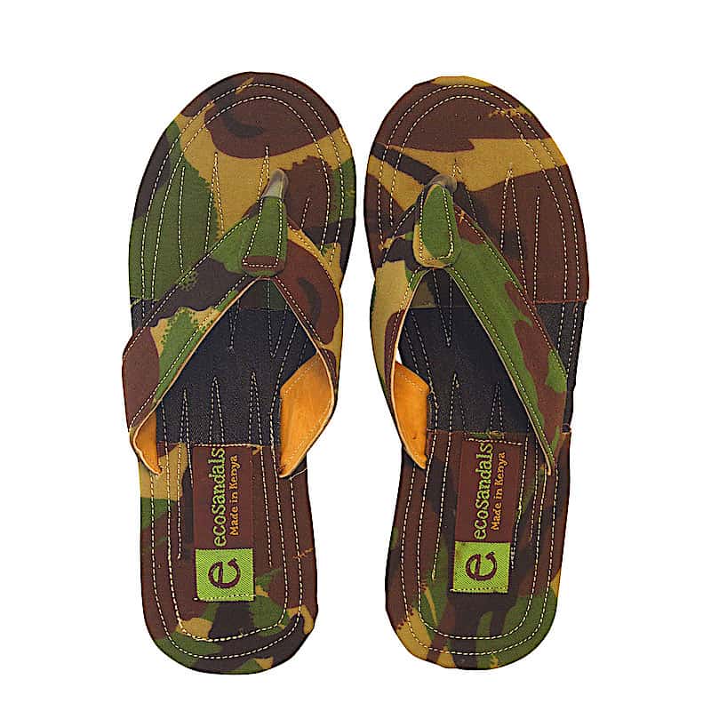 Upcycling Sandalen - Dawa - Camouflage