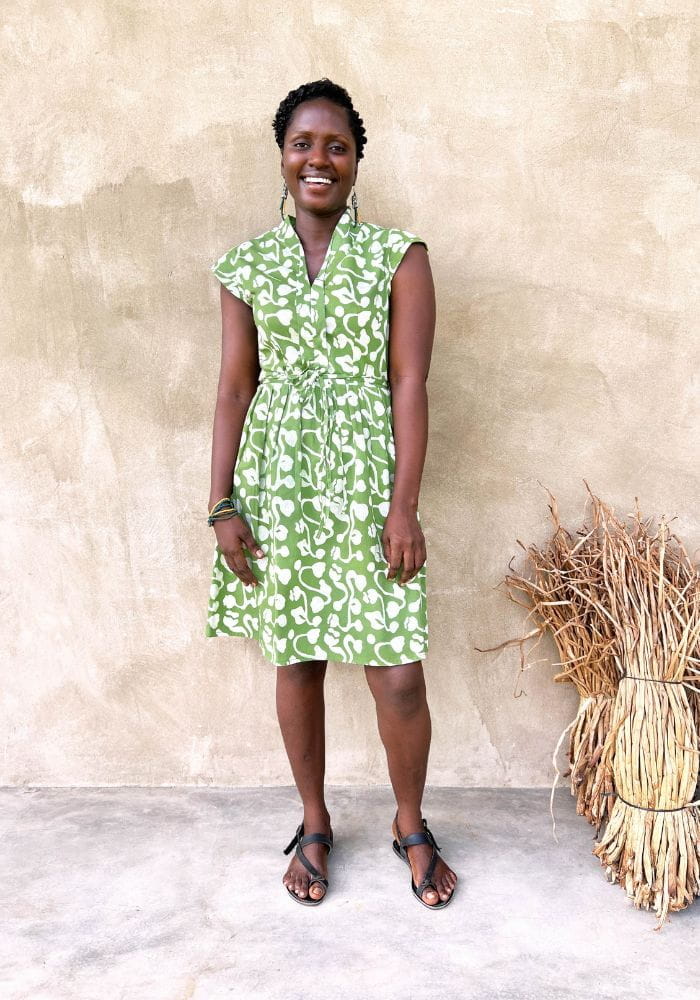 Retro Dress - Brambles Olive - Grün Retro Dress - Brambles Olive - Grün