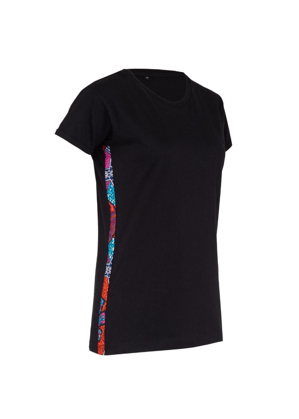 Malaika - Bio Kitenge Shirt - Woman - Schwarz Malaika - Bio Kitenge Shirt - Woman - Schwarz