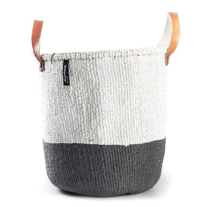 Kiondo Korb M - Duo Stripes - Grau Kiondo Korb M - Duo Stripes - Grau