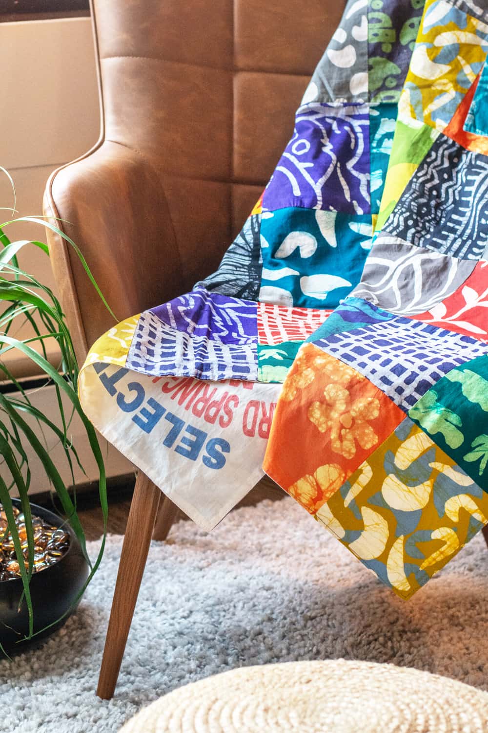 Patchworkdecke Afrika - Upcycling Patchworkdecke Afrika - Upcycling