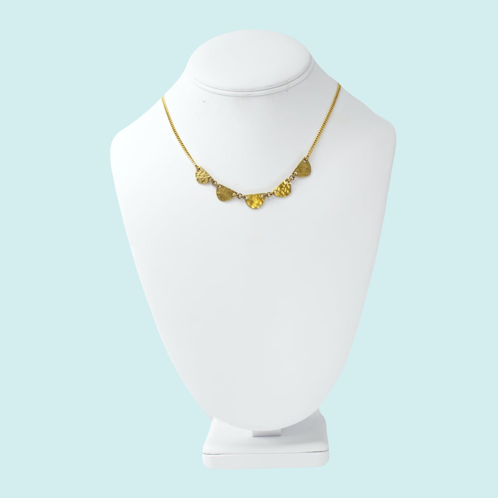 Messing Halskette - Half Moon Choker Messing Halskette - Half Moon Choker