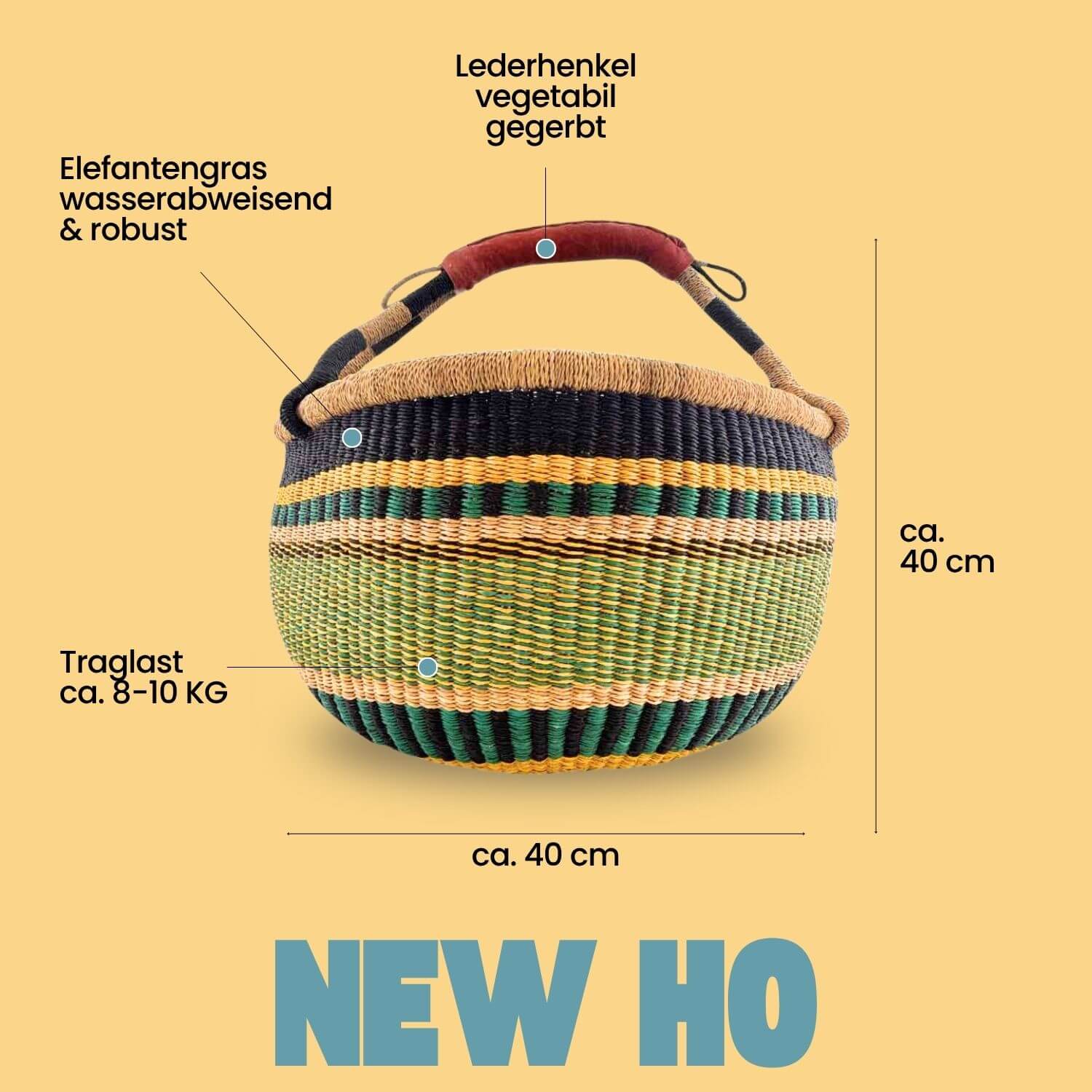 Bolga Korb - New Ho - Rund
