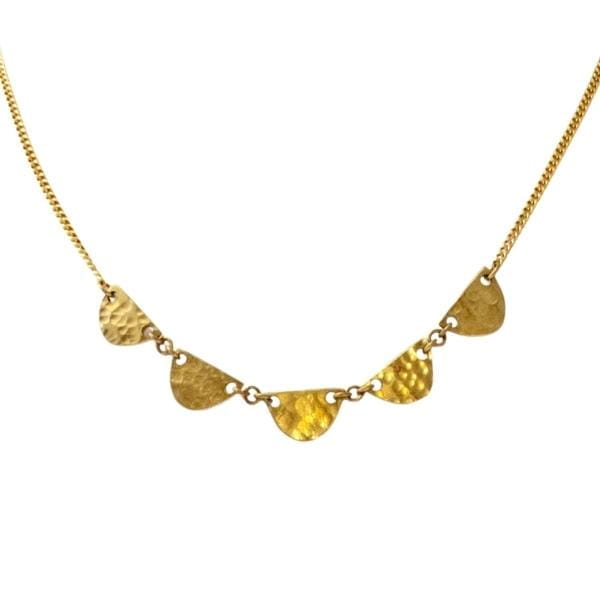 Messing Halskette - Half Moon Choker Messing Halskette - Half Moon Choker