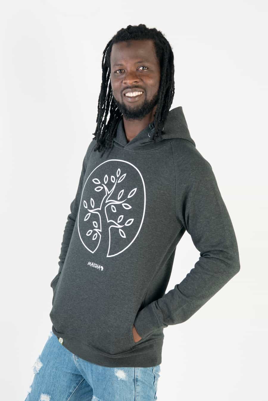 Maisha Tree - Unisex - Grau - Organic Hoodie