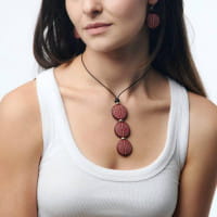 Karma Halskette - Triple Circles - Straußenei