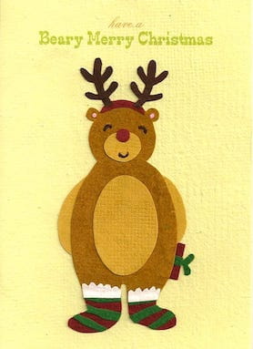 Recycling Weihnachtskarte - Beary Christmas