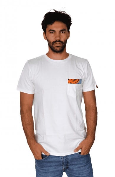 Nyeupe Pocket - Unisex - Weiß - Organic Shirt