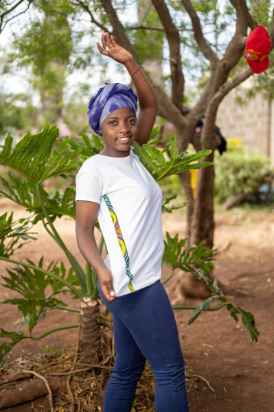 Kitenge T-shirt Fair Trade Bio Baumwolle Afrika Kenia Tansania