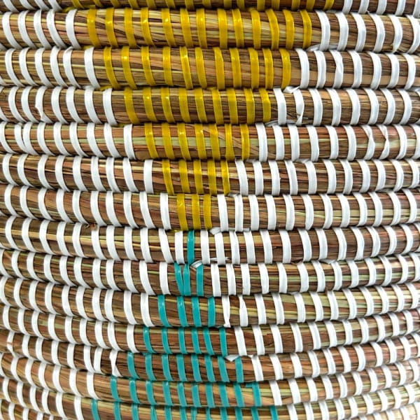 Wäschekorb Flachdeckel L - Diamond Stripes - Weiß