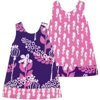 Girls Reversible Dress - Marina Purple